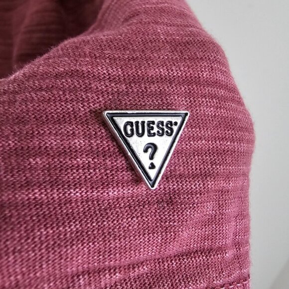 Men's Guess Short Sleeve Golf Shirt, Size S, Brown/Burgundy - Picture 4 of 14